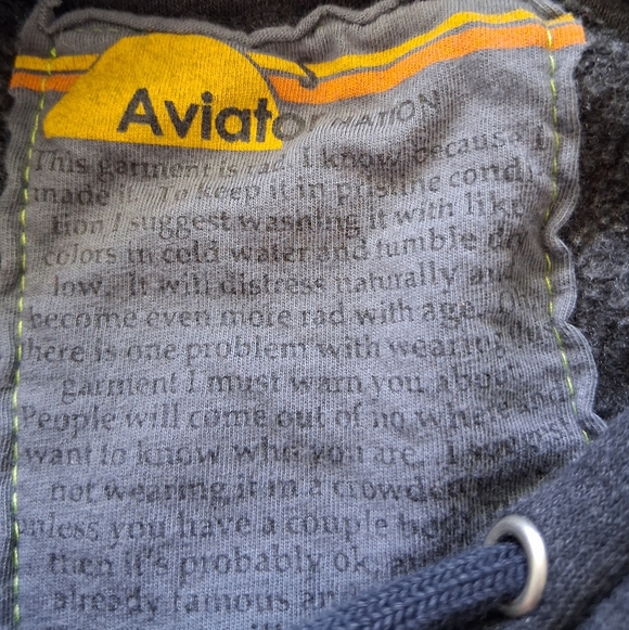 Aviator Nation Bolt Stitch Pullover Hoodie In Black - Picture 6 of 15